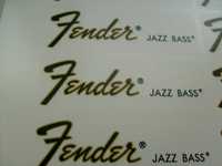 Gitara Fender Jazz Bass Logo Naklejka