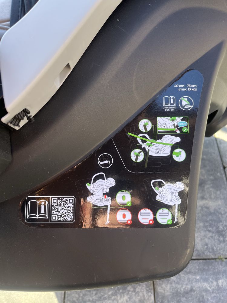 Fotelik kinderkraft z bazą Isofix do 13 kg (40-75cm)