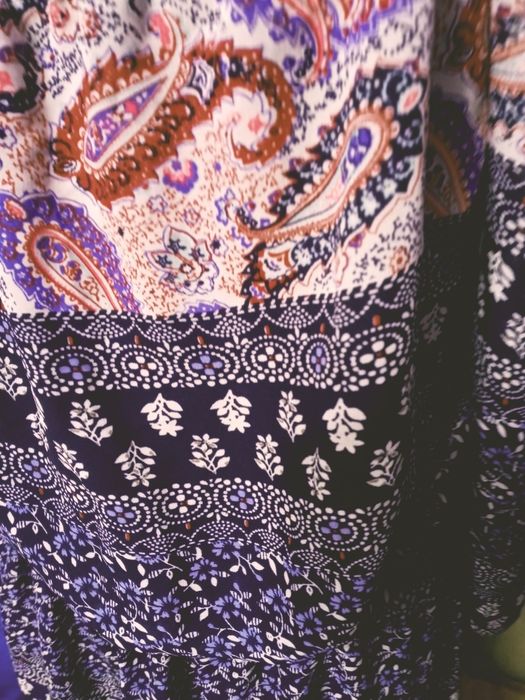 Sukienka lekka szelki lato wzory 42 lejaca