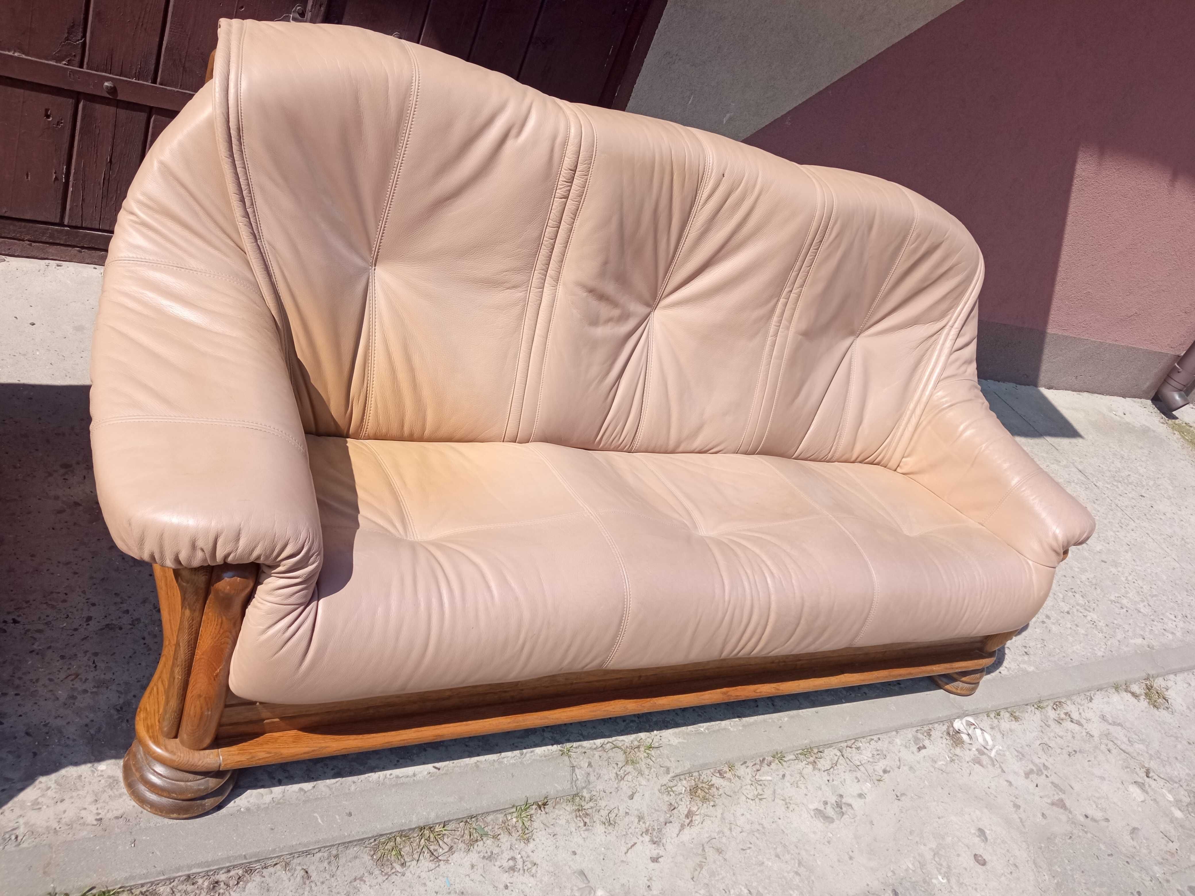 Wypoczynek z Niemiec 3+2 Sofa prawdziwa skóra DOWÓZ DO DOMU