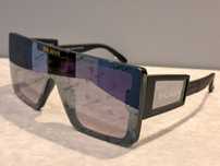 BALMAIN damskie czarne duze okulary przeciwsłoneczne lustrzanki logo