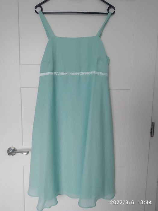 Sukienka ciążowa elegancka wesele, chrzest, komunia r. 42 miętowa