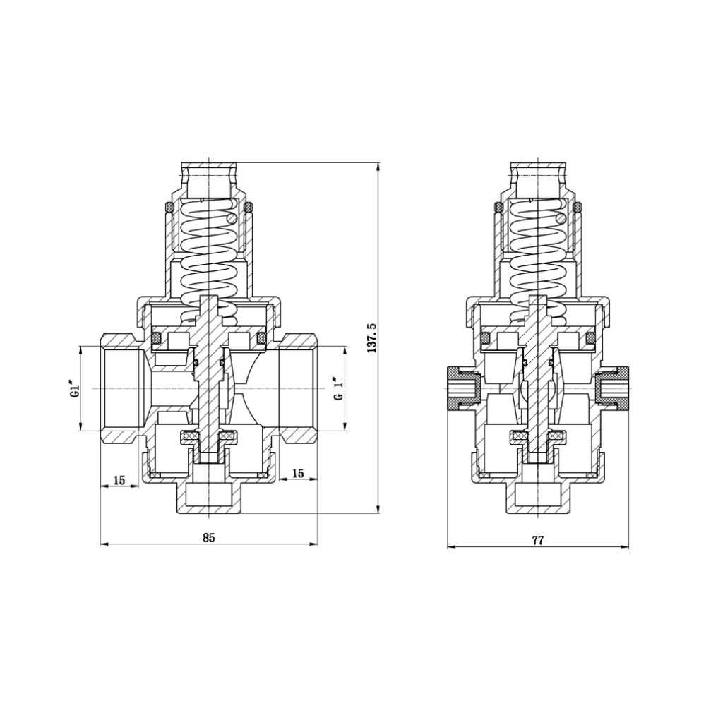 Редуктор тиску води посилений SD Forte 1" SF242W25
