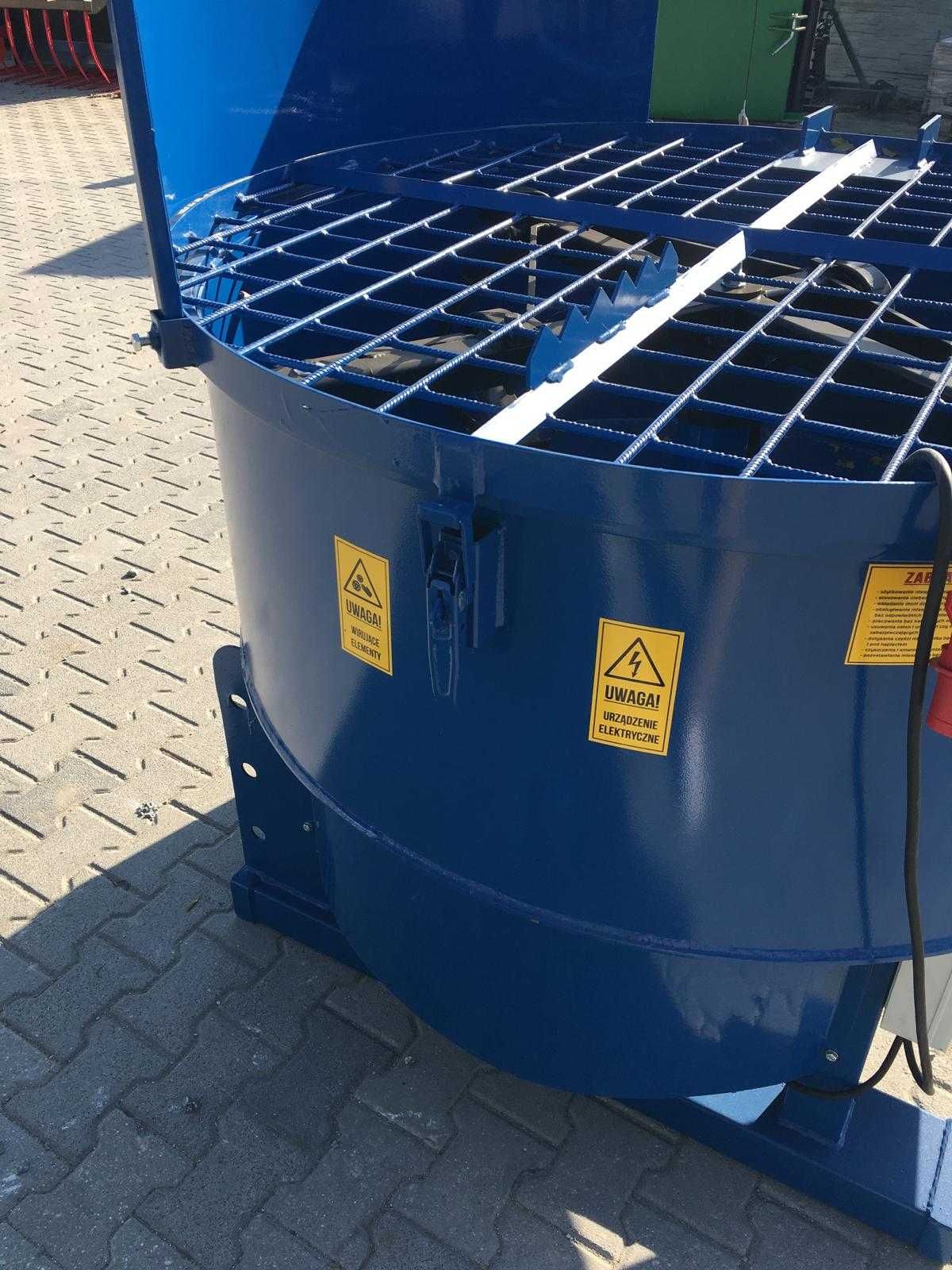 Mieszalnik betoniarka hydrauliczna okrągła 800L zgarniacz