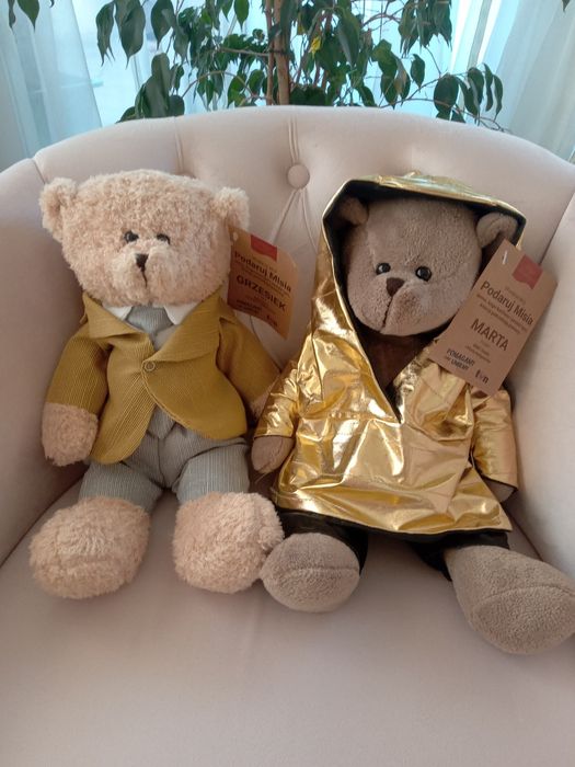 Dwa NOWE misie pluszaki Grzesiek i Marta