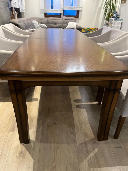 Sprzedam stół rozkładany 95/250 do 490 brązowy drewnopodobny piękny