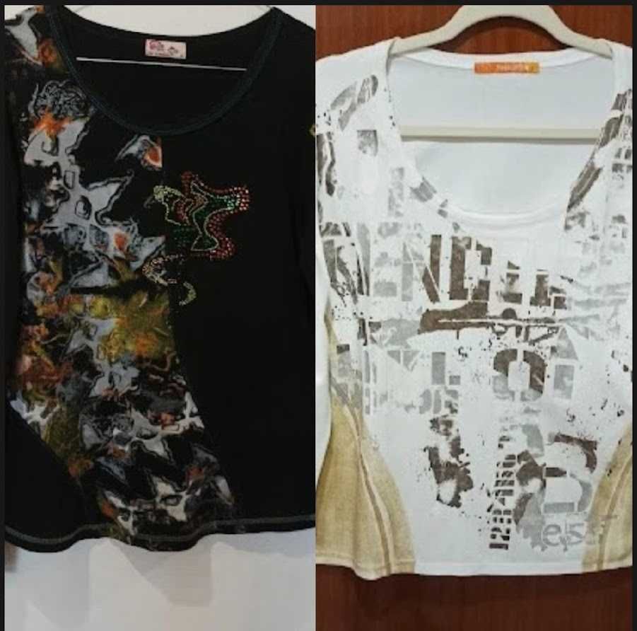 Blusa bege da Messcalino  e Blusa Preta