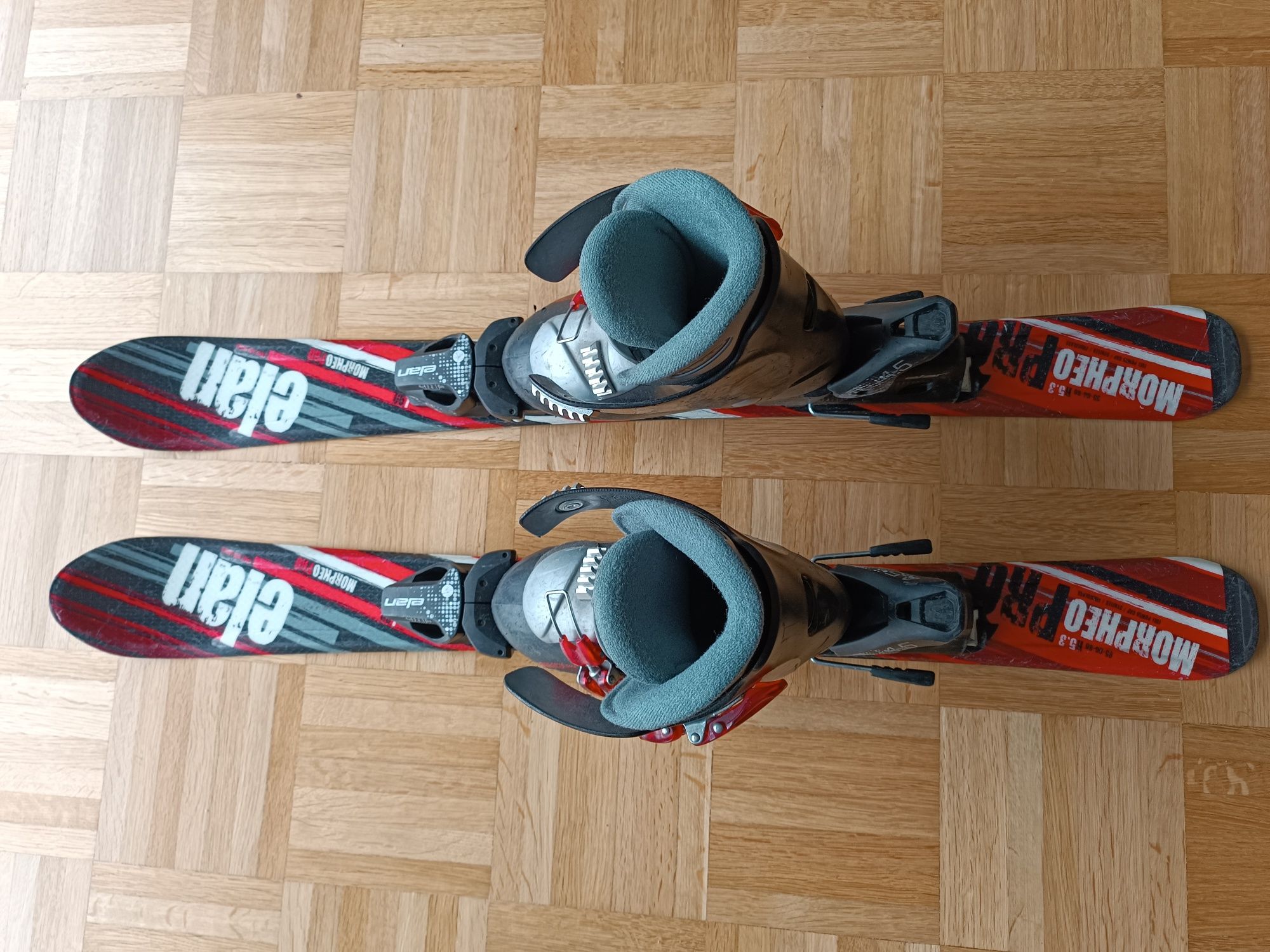 Narty dziecięce morpheo pro 90 + buty head 251mm + kijki