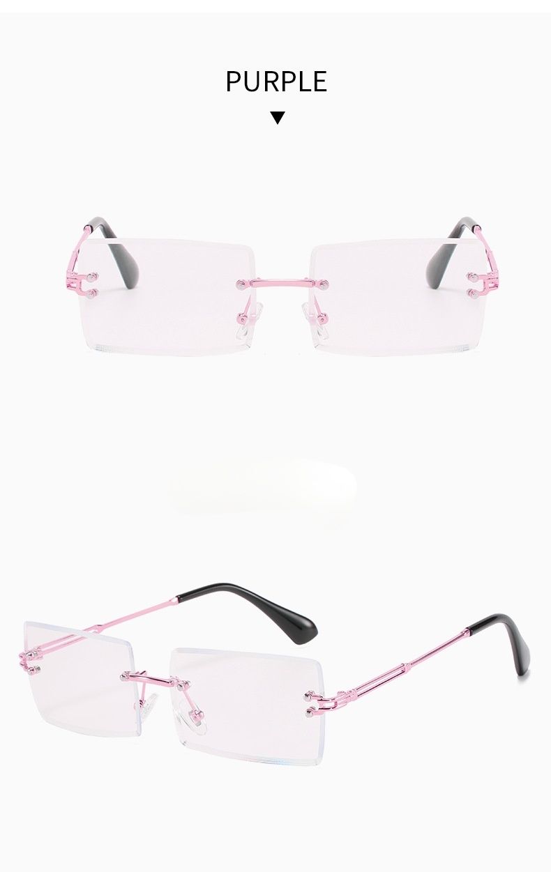 Розовые очки с прозрачными линзами