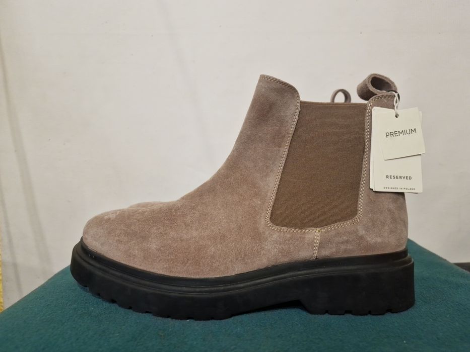 NOwE buty Reserved skórzane roz,43 za kostkę botki,sztyblety