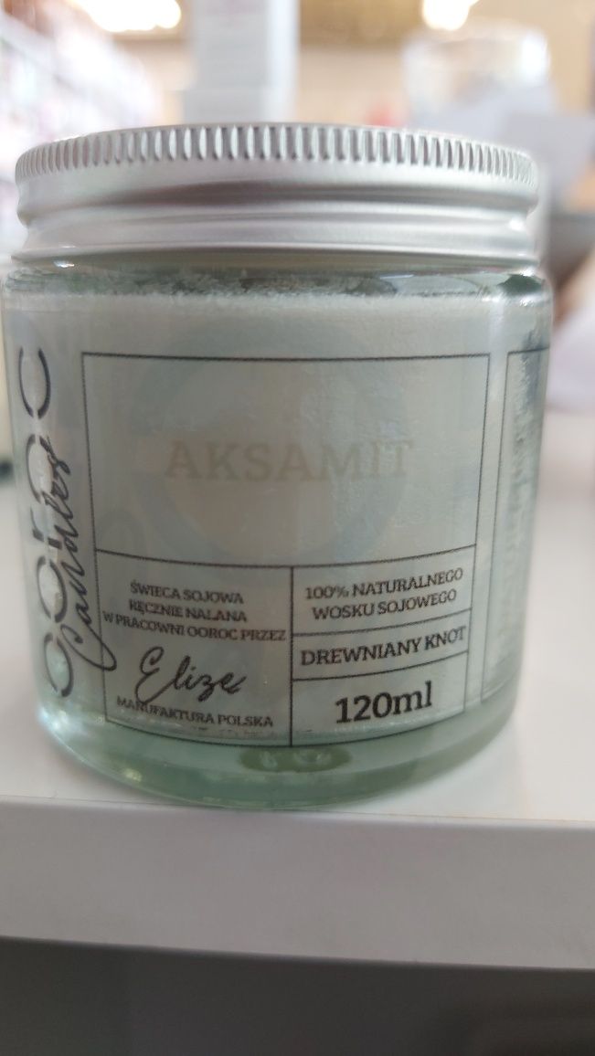 OOROC świeca sojowa Aksamit 120ml drewniany knot