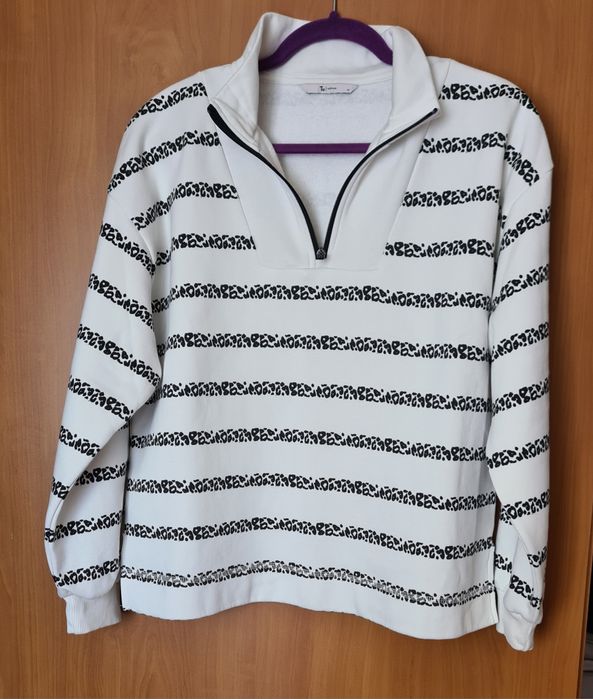 BLUZA _M 42-44 z suwakiem w paski