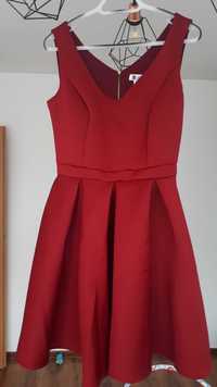 Bordowa sukienka XL/175 cm 42