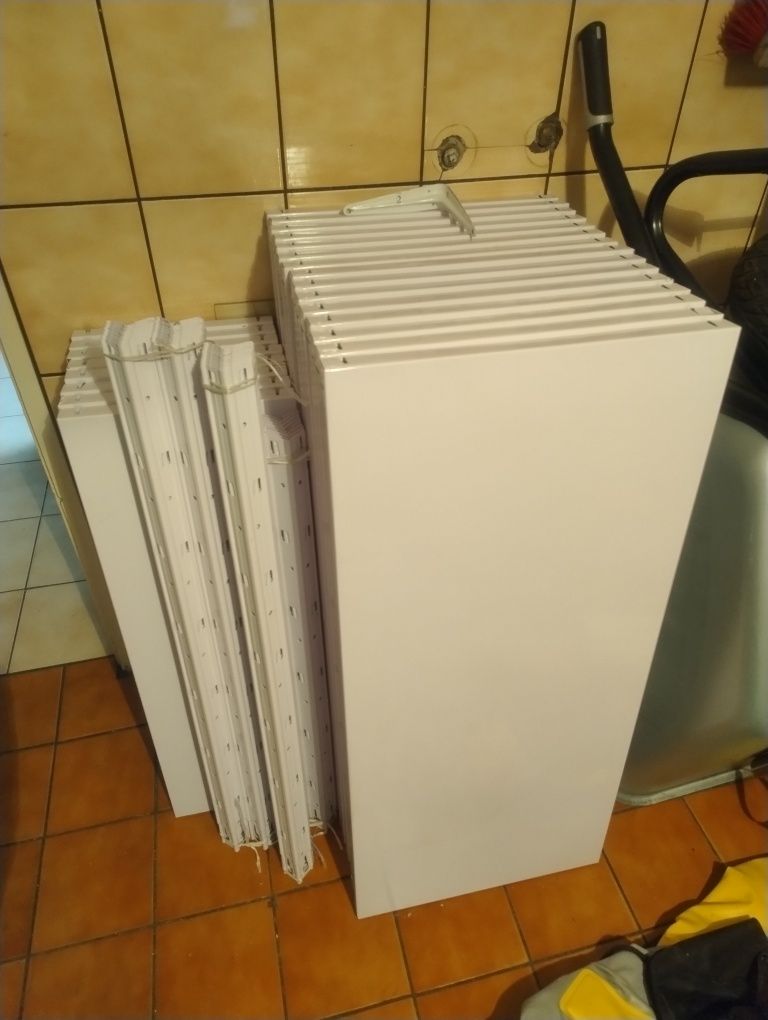 Regały białe metalowe wciskane zestaw 5szt. 45x100x188-3 i 30x85x160