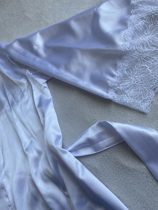 Szlafrok ślubny Panna Młoda koronka M