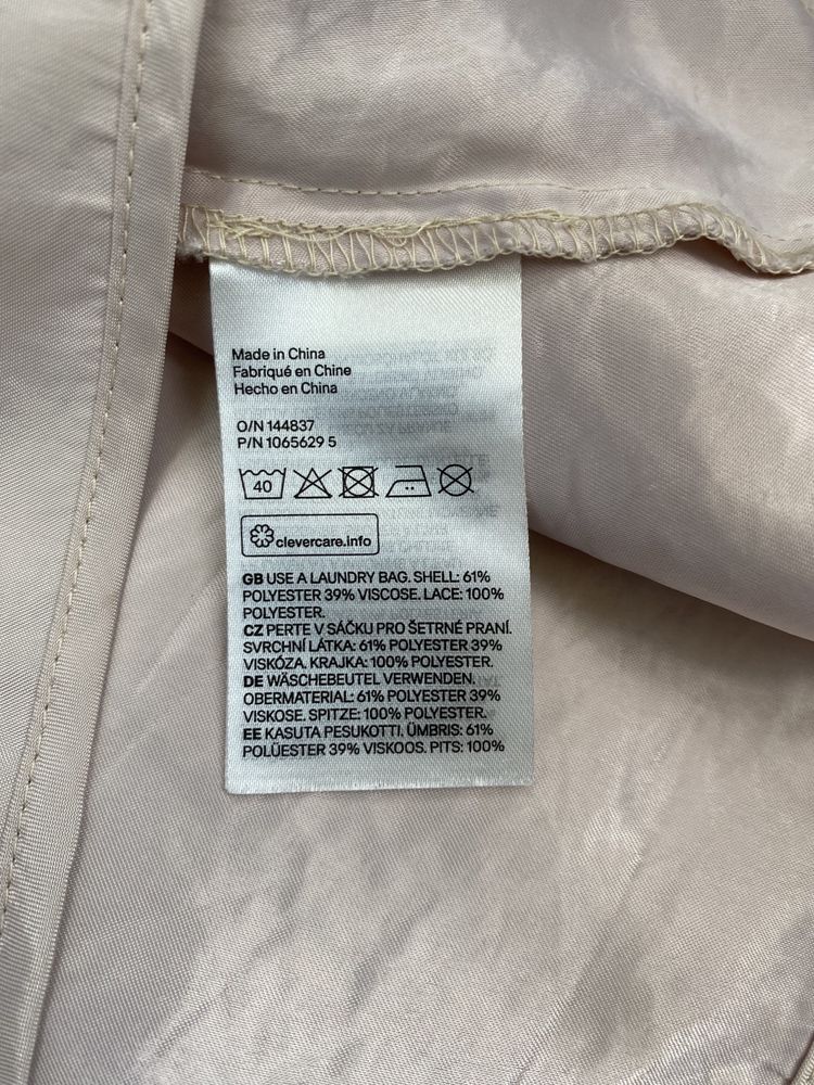 шёлковая укороченная блузка на завязках от H&M XL (14)42