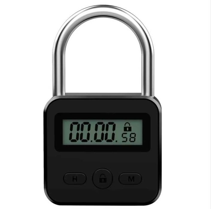 Elektroniczna kłódka czasowa wyświetlacz LCD timer ładowanie USB