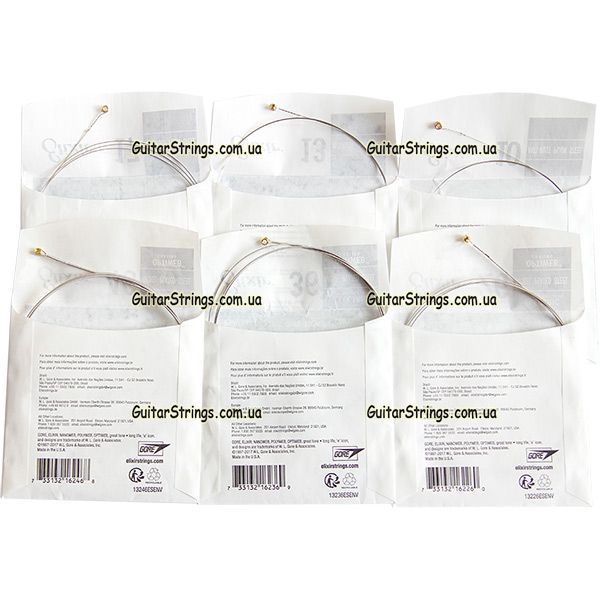 Струны Elixir Nanoweb Optiweb для электрогитары Оригинал сделано в США