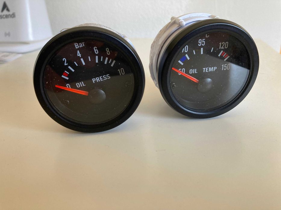 Manómetros Pressão Óleo e Temperatura Óleo