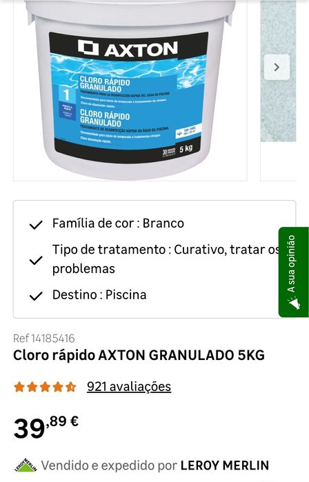 Cloro rápido GRANULADO Axton 5kg