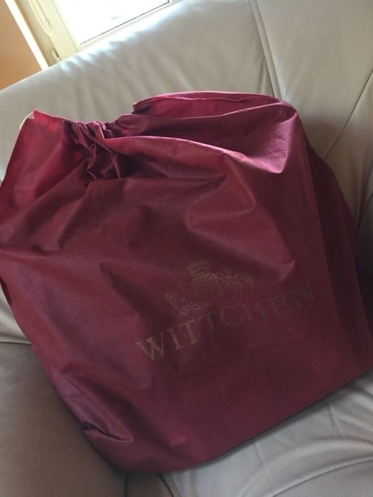 Czarna torebka shopper Wittchen monogram, torba skórzana logowana LV