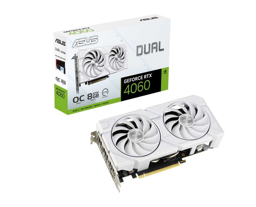 Відеокарта ASUS DUAL-RTX4060-O8G-EVO-WHITE (90YV0JCB-M0NA00)
