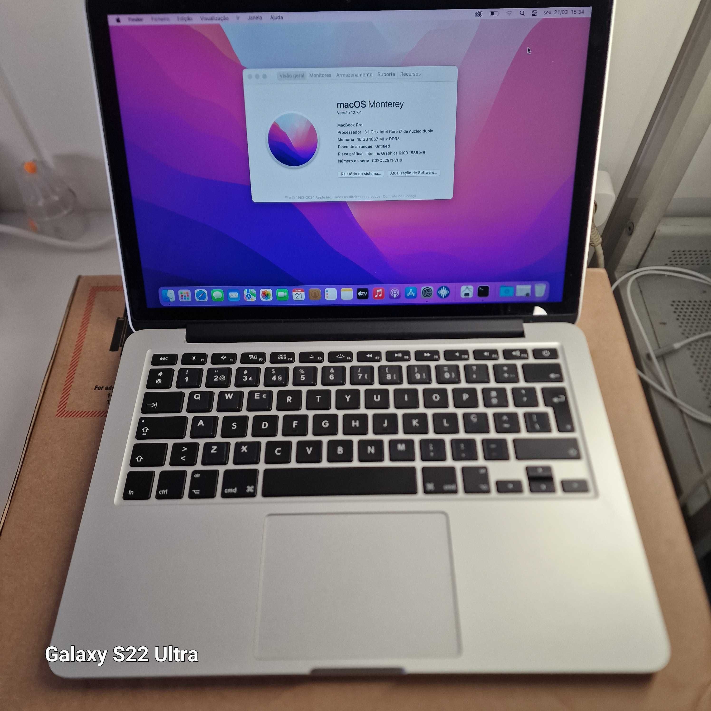MacBook Pro 16gb 2015 ( i7 com vários programas)