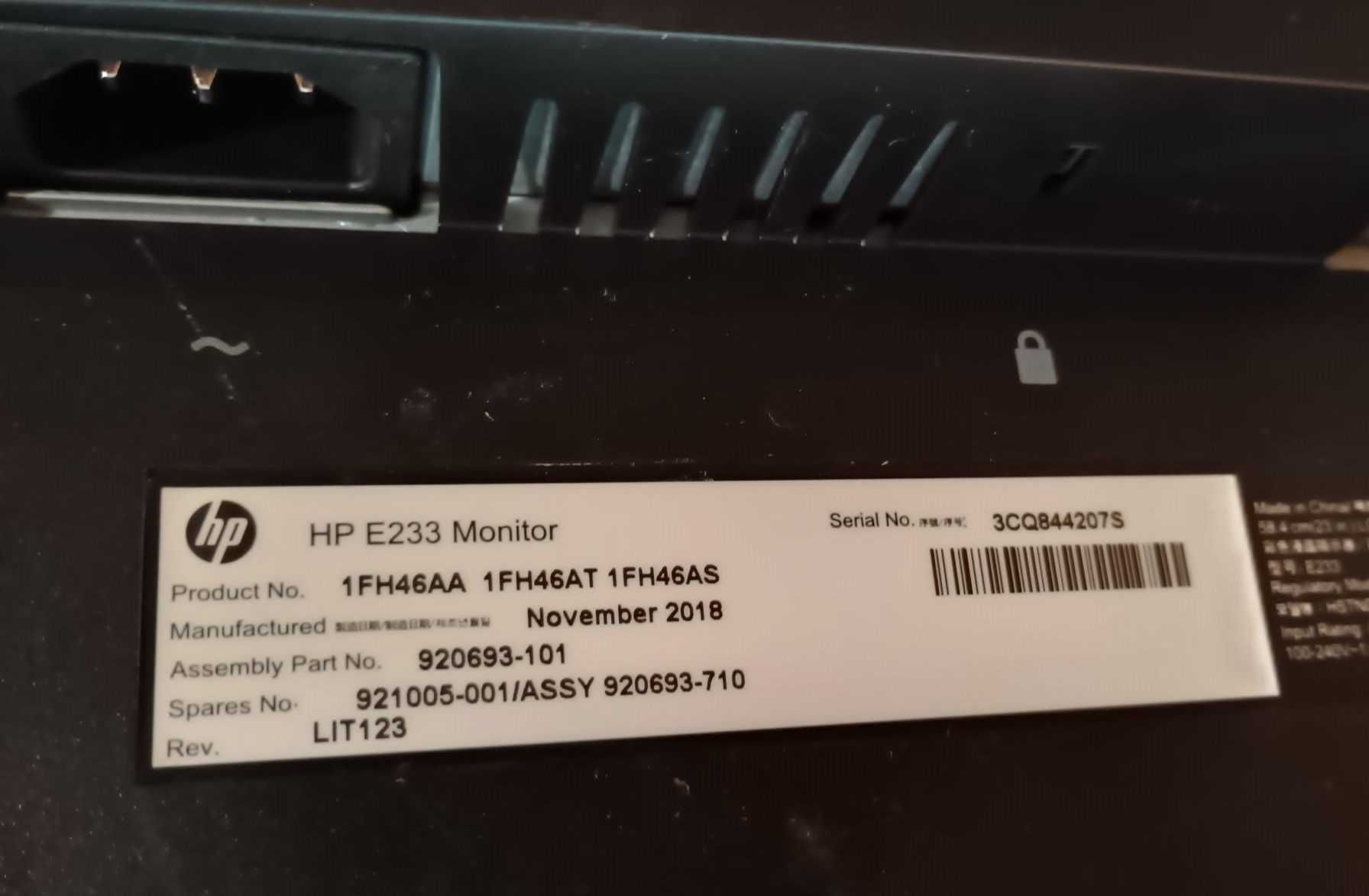 Monitor HP E233 23