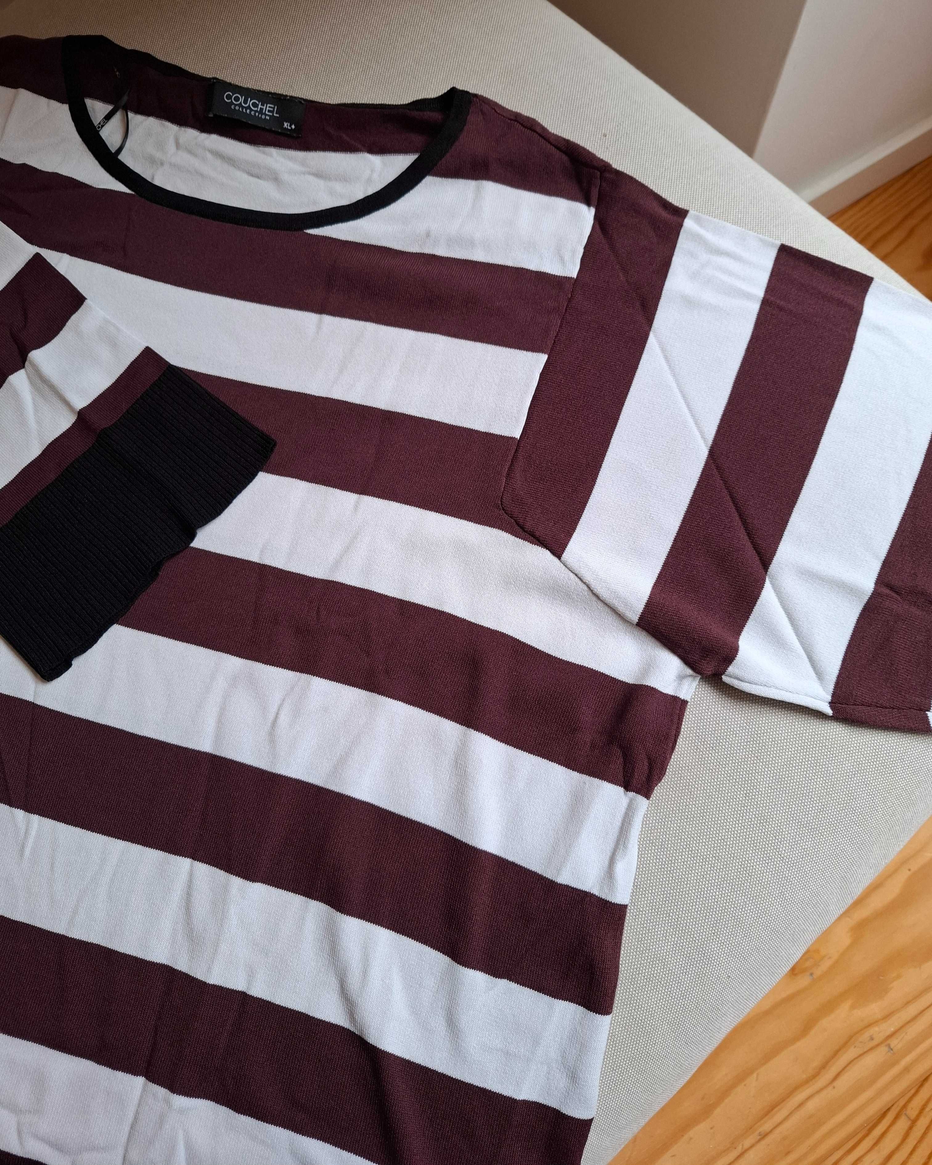 túnica de malha oversize como nova