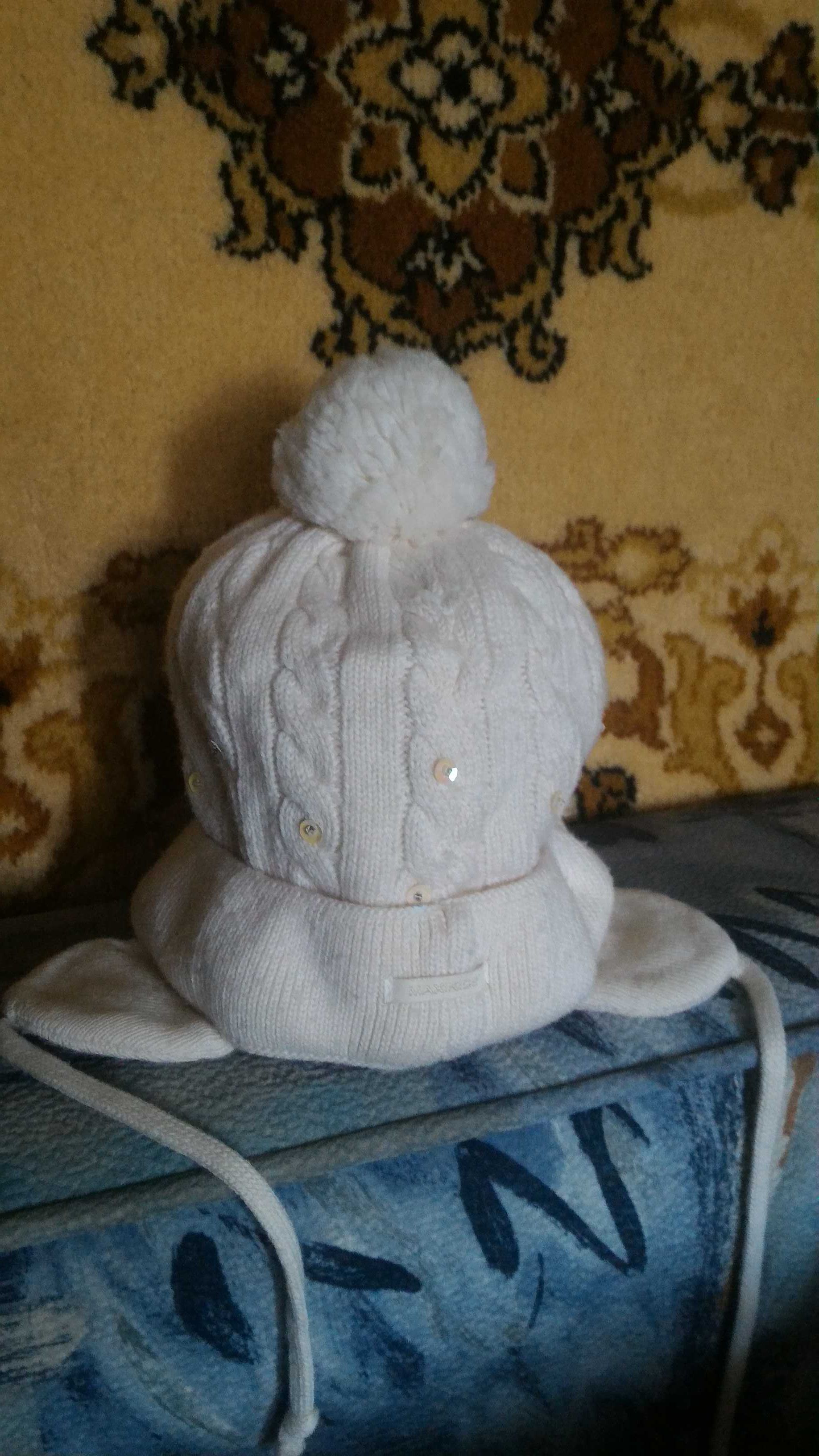 Зимняя теплая шапка  на 1-2, 3-5 годика.
