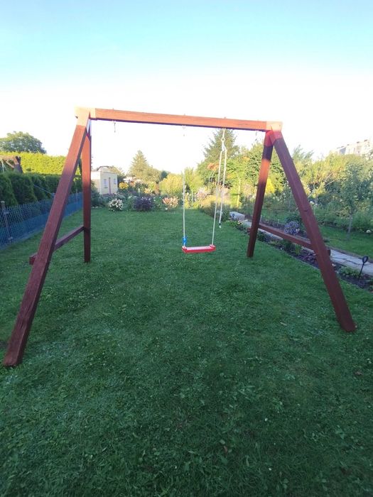 Rama drewniana do huśtawki ogrodowej