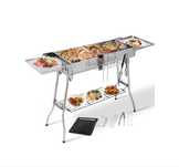 Składany grill ze stali nierdzewnej duży 122cm