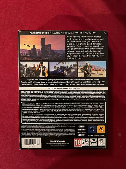 Disco de GTAV para PC