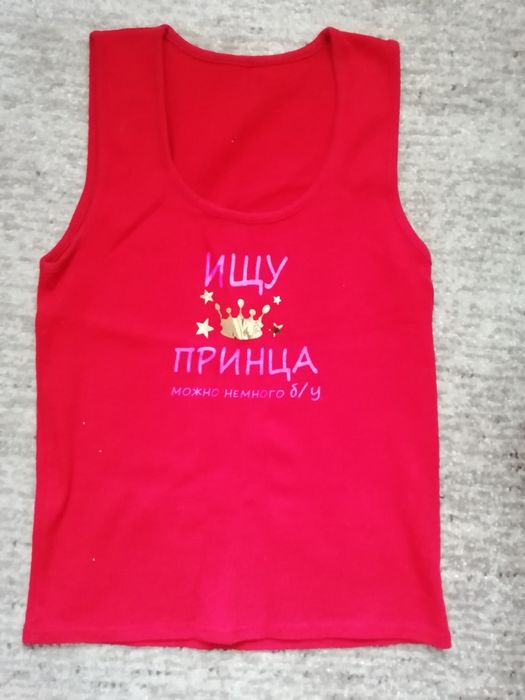 Топ літній з написом