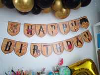 Faixa, toalha e guardanapos NOVOS aniversário Harry Potter