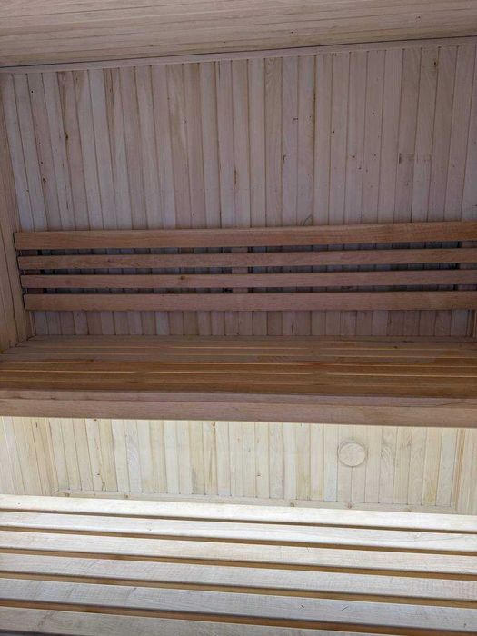 Модульна сауна “Wood Cube”з панорамним вікном.Сауна на дровах.Виробник