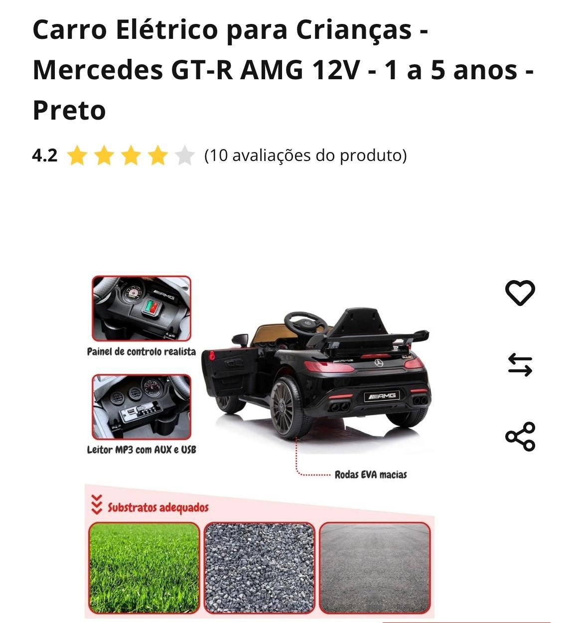 Carro elétrico para criança