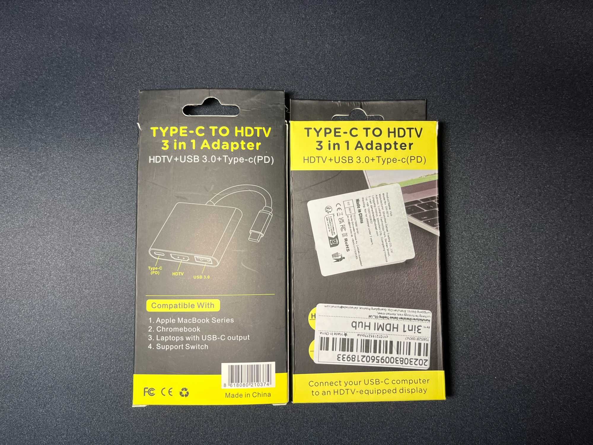 Адаптер Usb type c Hub 3 в 1 HDMI 4k Full HD хаб PD