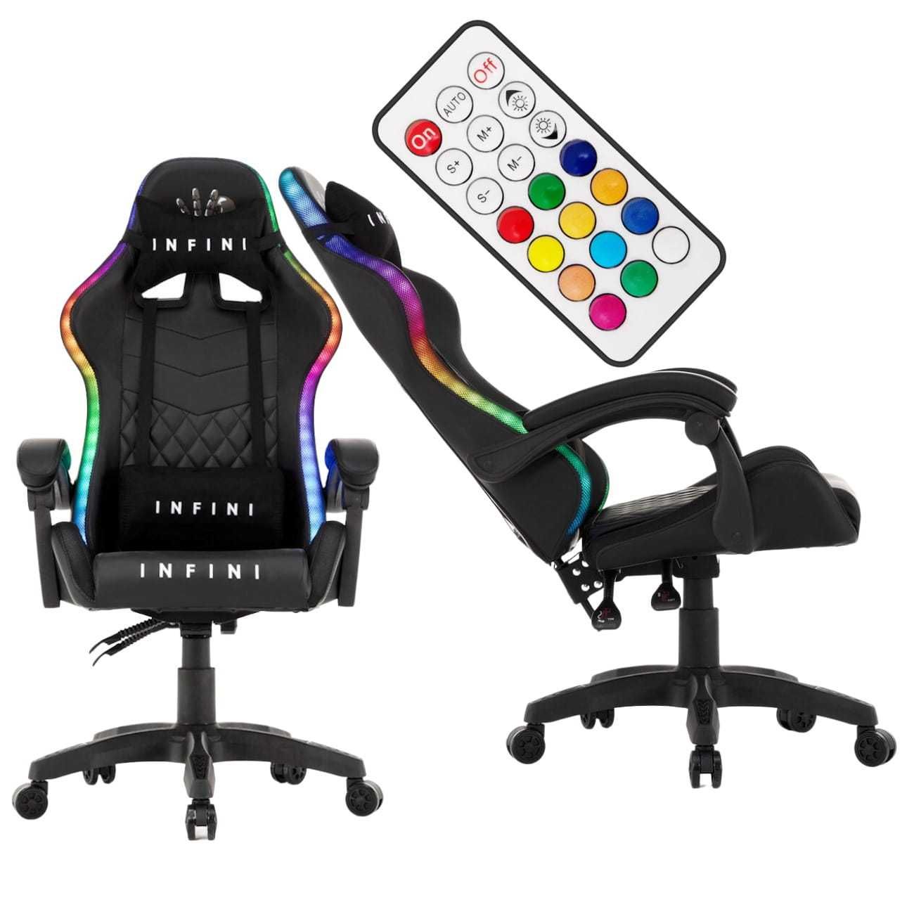 Fotel Gamingowy z Podświetleniem RGB INFINI LED