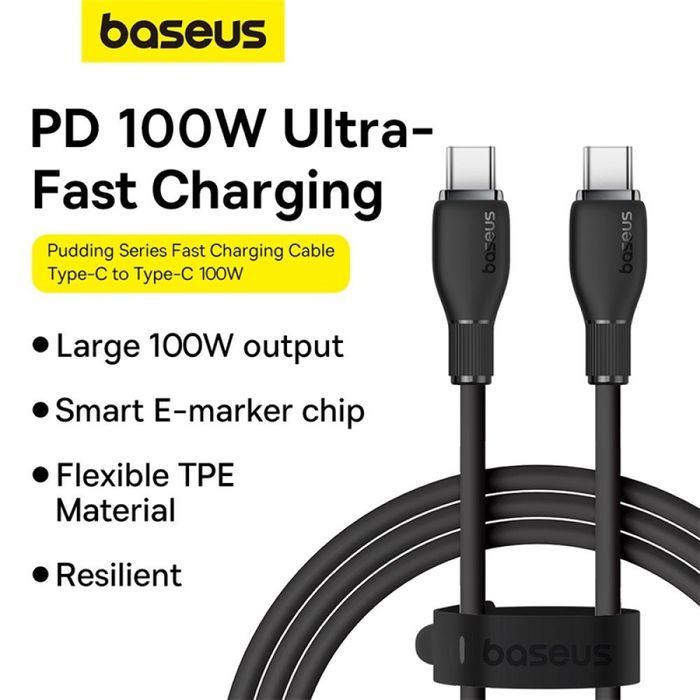 Кабель з чіпом Baseus 100W Type-C to Type-C 2 Метра USB-C