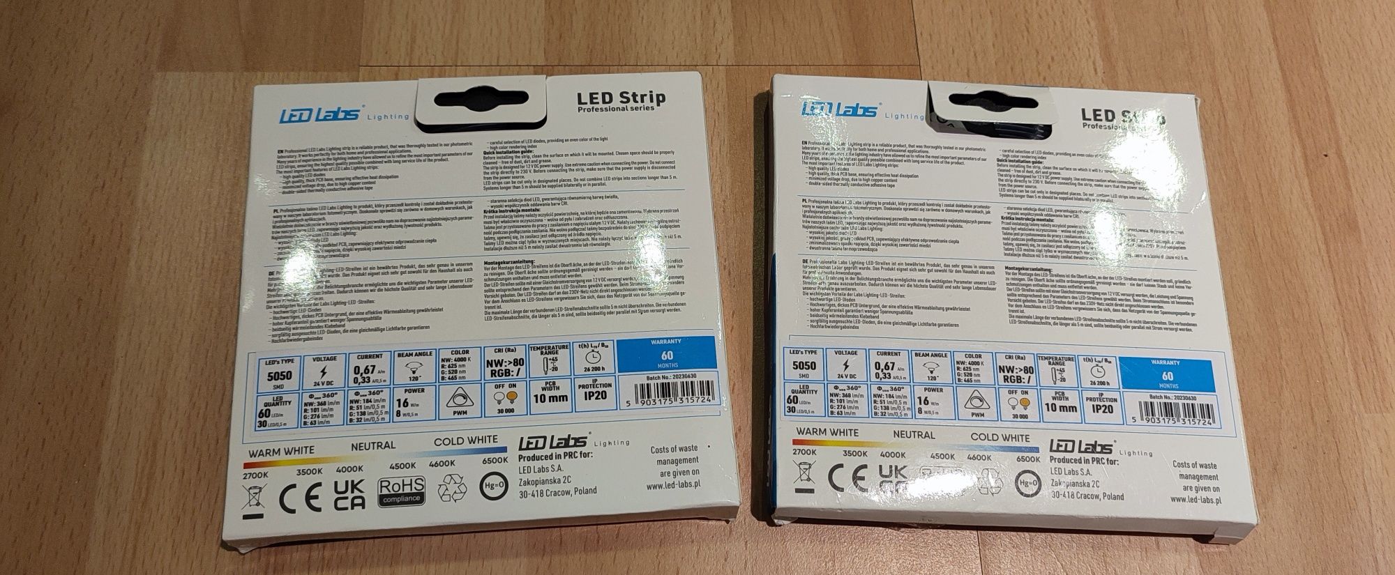 Profesjonalna taśma LED Strip 300 - 5050 RGB + PW 24V. 5 metrów. Tanio
