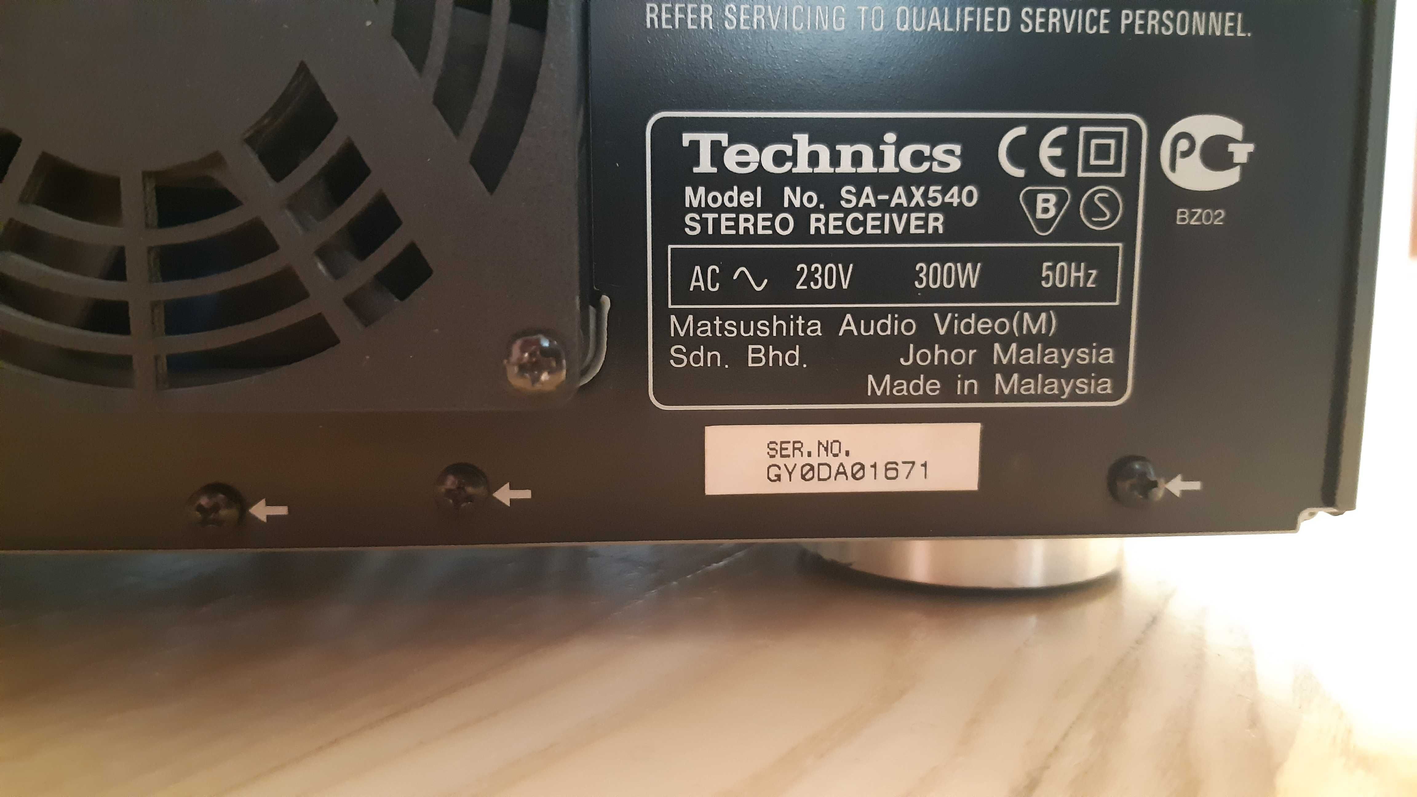 Amplituner Technics SA-AX540, kolumny Polaris 120