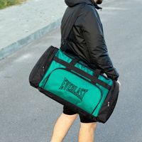 Мужская дорожная спортивная сумка Everlast зеленая на 60 л Эверласт