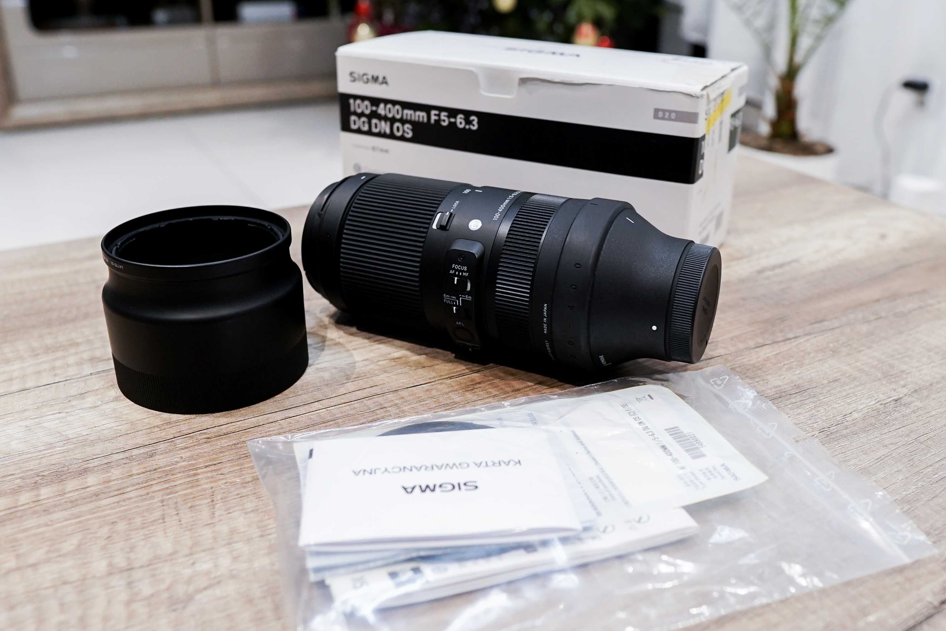 Obiektyw Sigma do Sony E-mount 100-400 mm F5-6.3 DG DN OS STAN IDEALNY