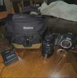 Canon 1200D + Lentes 18-55mm e 50mm, Carregador e Bolsa