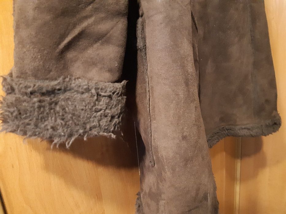 Kożuch damski z kapturem