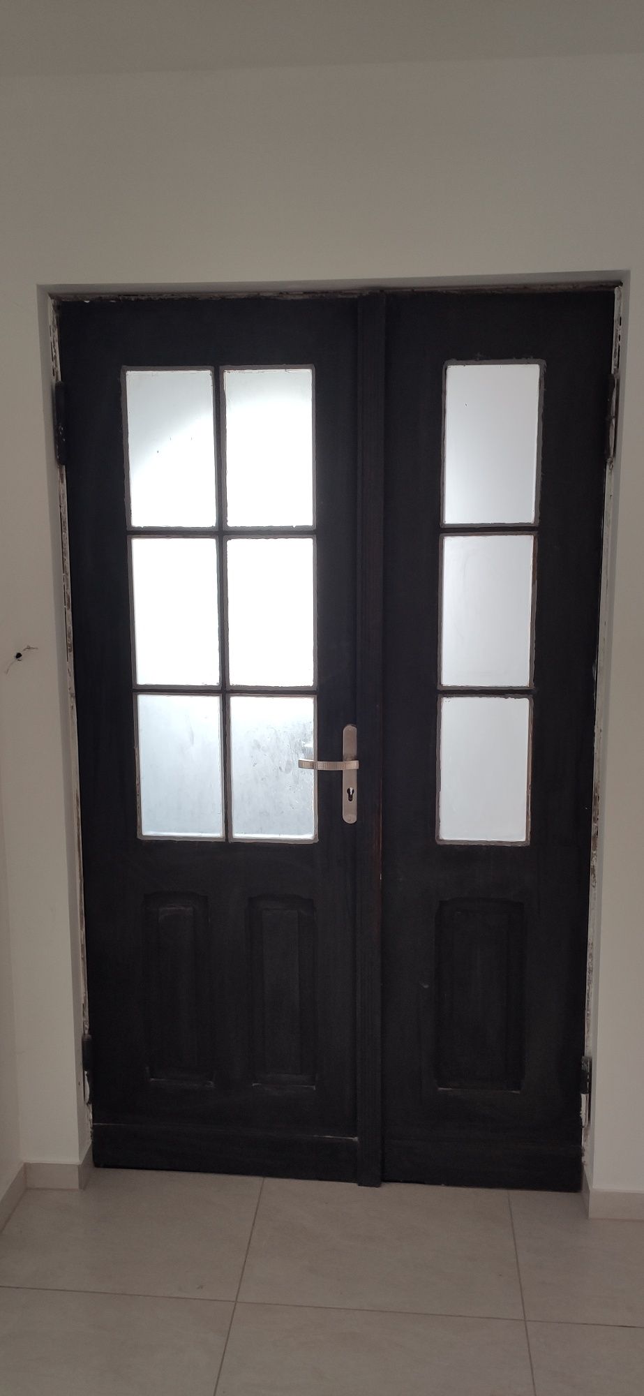Drzwi stare lofty dwuskrzydłowe drewniane