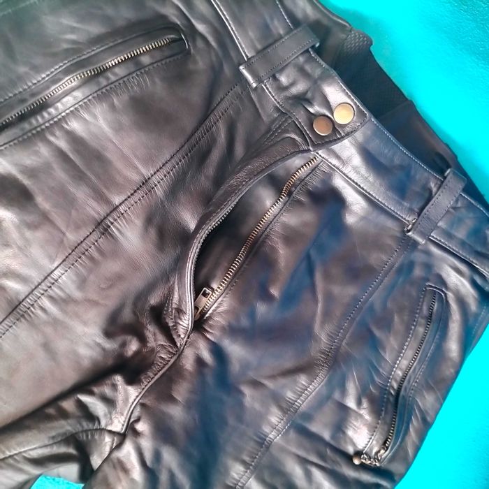 SKÓRZANEpiękneSPODNIE, unisex roz.42-3