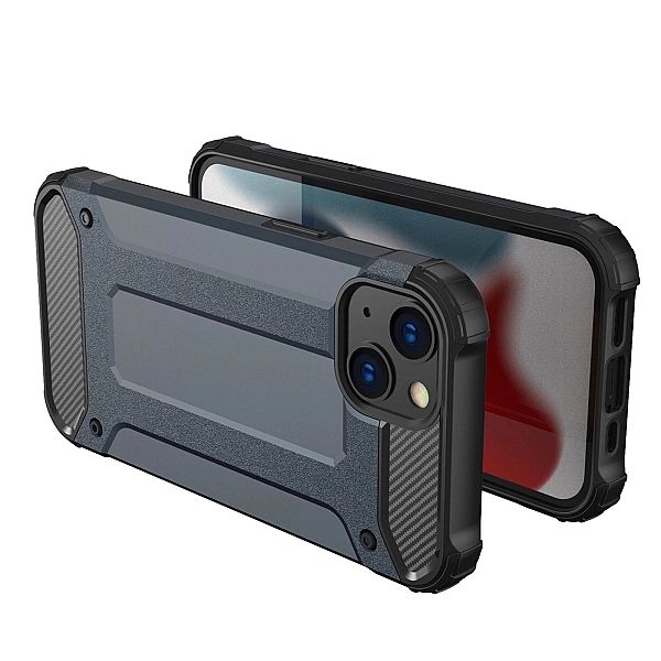 Hybrid Armor etui iPhone 14 pancerny hybrydowy pokrowiec niebieskie