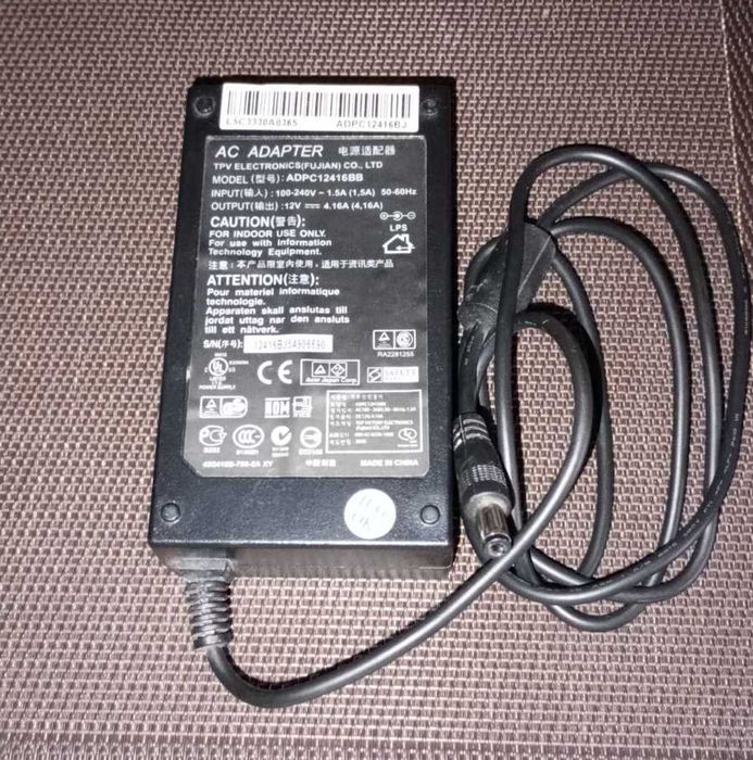 Блок живлення (мережевий адаптер) для моніторів HP/ BenQ. ADPC12416BB